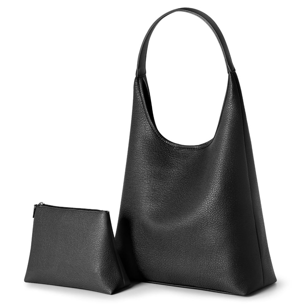 Tote Bag Vegan Leather Soft Desner Slouchy Shoulder Hobo Bag C :3